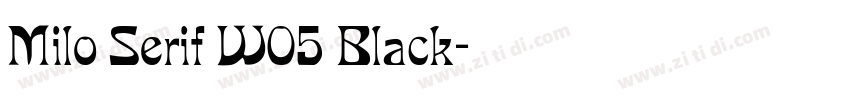 Milo Serif W05 Black字体转换